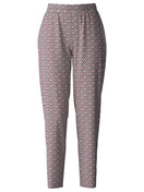 Pants mit Seitentaschen laurel green print