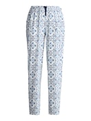 Femme - Pantalon de pyjama avec poches latérales en 100% coton de couleur Bleu, À motifs, de la série Favourites Tiles de CALIDA
