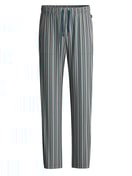 Men - Pyjama Bottoms with Side Pockets made of 100% Cotton in Green, Striped, from the RMX Sleep Leisure series by CALIDA