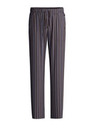 Men - Pyjama Bottoms with Side Pockets made of 100% Cotton in Brown, Striped, from the RMX Sleep Weekend series by CALIDA