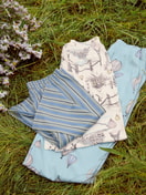 Damen - Pyjamahose aus 100% Baumwolle in Blau, Gestreift aus Serie Favourites Journey von CALIDA, Detail