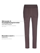 Damen - Pyjamahose mit Seitentaschen aus Lyocell in Violett, Einfarbig aus Serie DSW Warming von CALIDA