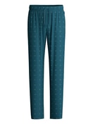 Herren - Pyjamahose mit Seitentaschen aus Baumwolle in Türkis, Gemustert aus Serie RMX Sleep Free von CALIDA