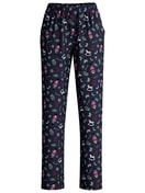 Damen - Pyjamahose mit Seitentaschen aus 100% Baumwolle in Blau, Gemustert aus Serie Favourites Holidays von CALIDA