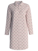 Damen - Langarm-Nachthemd mit Knöpfen, Länge 95 cm aus Modal in Rosa, Gemustert aus Serie Favourites Seduction von CALIDA