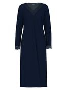 Long-sleeved nightdress dark lapis blue