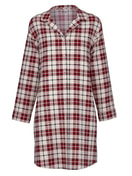 Flannel nightdress, length 95 cm rio red