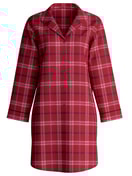 Damen - Flanell-Nachthemd, Länge 95 cm aus 100% Baumwolle in Rot, Kariert aus Serie Holiday Dreams von CALIDA