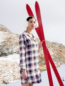 Flannel nightdress, length 95 cm