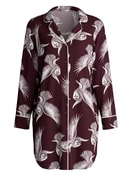 Damen - Langarm-Nachthemd aus TENCEL™ Modal und Seide aus Modal in Rot, Floral aus Serie Moonlight Dreams von CALIDA