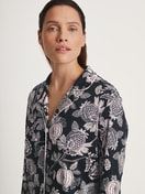 Camicia da notte a maniche lunghe in modal TENCEL™ e seta