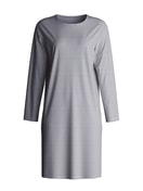 Women - Long Sleeve Nightdress –100 cm Length made of 100% Cotton in Blue, Patterned, from the Cotton Special series by CALIDA
