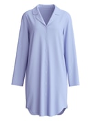 Damen - Langarm-Nachthemd, Länge 95 cm aus 100% Baumwolle in Blau, Einfarbig aus Serie EDITION 85 von CALIDA