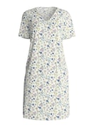 Damen - Kurzarm-Nachthemd, Länge 95 cm aus 100% Baumwolle in Blau, Floral aus Serie Flower Nights von CALIDA