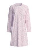 Femme - Chemise de nuit à manches longues, longueur 100 cm en 100% coton de couleur Violet, À motifs, de la série Blooming Nights de CALIDA