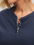 Women model is wearing  made of 100% Cotton in Blue, Patterned from the Midnight Hearts series by CALIDA, Detail