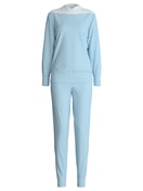 Women - Pyjama with cuff made of 100% Cotton in Blue, Unicoloured, from the Season Special series by CALIDA