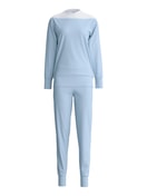 Women - Pyjama with cuff made of 100% Cotton in Grey, Striped, from the Soulmate series by CALIDA