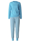 Bündchen-Pyjama blue topaz