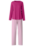 Women - Pyjamas, long made of 100% Cotton in Red, Patterned, from the Cotton Special series by CALIDA