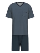 Kurz-Pyjama, V-Neck dark sapphire