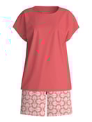 Women - Short pyjama made of 100% Cotton in Red, Patterned, from the Cotton Special series by CALIDA