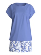 Women - Short pyjama made of 100% Cotton in Blue, Floral, from the Cotton Special series by CALIDA