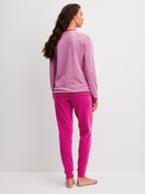 Women model is wearing  made of Cotton in Pink, Striped from the Soft Dreams series by CALIDA, Back view