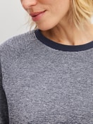 Women model is wearing  made of Cotton in Blue, Striped from the Soft Dreams series by CALIDA, Detail