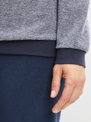 Women model is wearing  made of Cotton in Blue, Striped from the Soft Dreams series by CALIDA, Detail