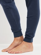 Women model is wearing  made of Cotton in Blue, Striped from the Soft Dreams series by CALIDA, Detail