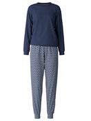 Bündchen-Pyjama peacoat blue