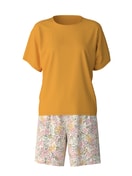 Kurz-Pyjama honeycomb yellow