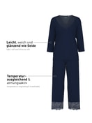 Pigiama 7/8 Donna - Pigiama 7/8 in Modal di colore Blu, Pizzo, della serie Elegant Dreams di CALIDA, Imballaggio