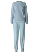 Frottee Bündchen-Pyjama sterling blue