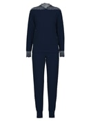 Bündchen-Pyjama dark lapis blue