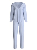 Women - Pyjamas, long made of TENCEL™ in Blue, Lace, from the Season Special series by CALIDA