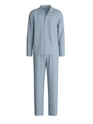 Herren - Pyjama mit Knöpfen aus Lyocell in Blau, Einfarbig aus Serie Nightwear Xtra von CALIDA