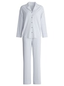 Women - Button-Up Pyjama made of 100% Cotton in Blue, Striped, from the Striped Dreams series by CALIDA