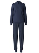 Bündchen-Pyjama peacoat blue