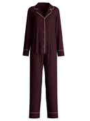 Damen - Pyjama mit Knöpfen aus TENCEL™ Modal und Seide aus Modal in Rot, Einfarbig aus Serie Moonlight Dreams von CALIDA