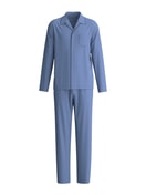 Men - Pyjamas with buttons made of 100% Cotton in Blue, Unicoloured, from the Relax Choice 1 series by CALIDA