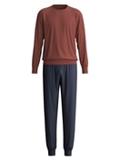 Herren - Bündchen-Pyjama aus 100% Baumwolle in Rot, Einfarbig aus Serie Relax Essentials von CALIDA
