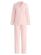 Women - Button-Up Pyjama made of 100% Cotton in Pink, Unicoloured, from the Night Lovers series by CALIDA