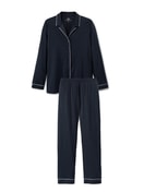 Pyjama buttoned dark lapis blue