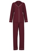Femme - Pyjama à boutons en Swiss+Cotton de couleur Rouge, Unicolore, de la série Season Special de CALIDA