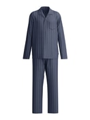 Men - Pyjamas, long made of Lyocell in Grey, Striped, from the Relax Lux series by CALIDA