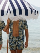 Kurz-Pyjama, durchgeknöpft