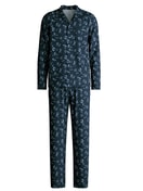 Herren - Pyjama mit Knöpfen aus 100% Baumwolle in Blau, Gemustert aus Serie Relax Swiss Resort von CALIDA