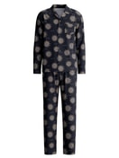 Herren - Pyjama mit Knöpfen aus 100% Baumwolle in Blau, Gemustert aus Serie EDITION 85 von CALIDA